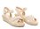 Sandalette mit Keilabsatz und Flechtdetail, camel, Gr. 33